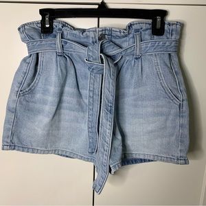 American Eagle Mom Shorts Gathered Denim Shorts